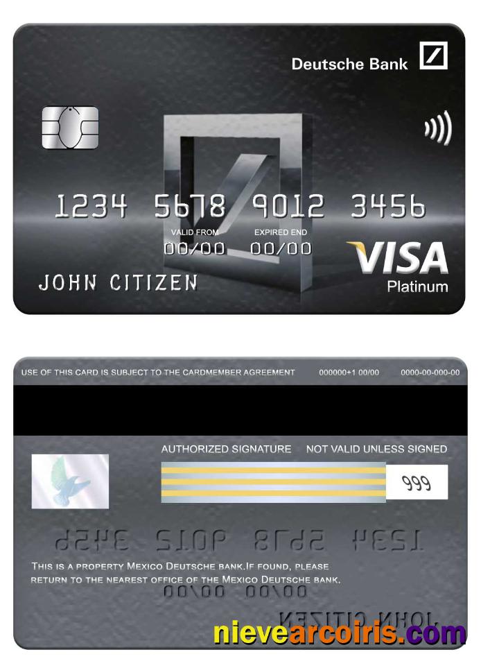Mexico Deutsche bank visa platinum card